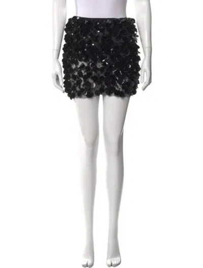 Pre-owned Des_phemmes Patterned Mini Skirt In Black