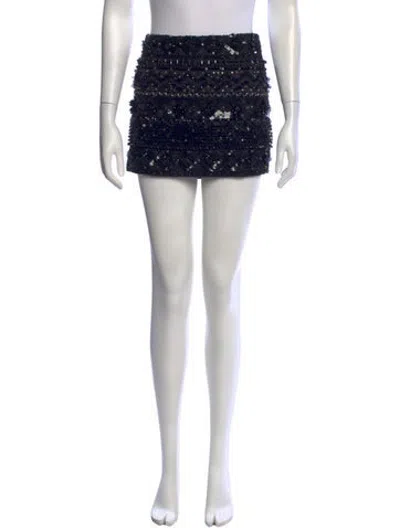 Pre-owned Des_phemmes Patterned Mini Skirt In Purple