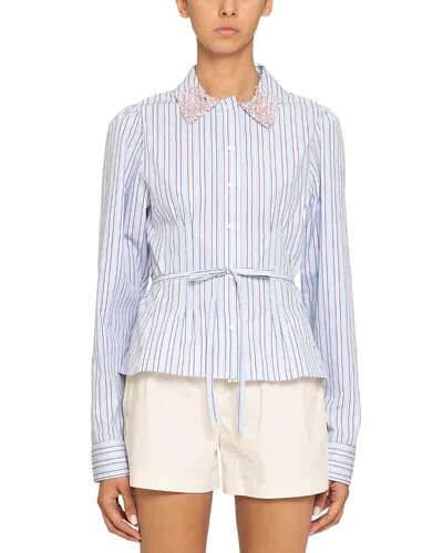 Des_phemmes Petite Classic Shirt In Blue