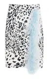 Des_phemmes Printed Drill Wrap Skirt In Animal
