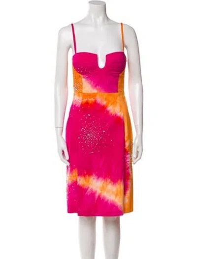 Pre-owned Des_phemmes Printed Mini Dress In Pink