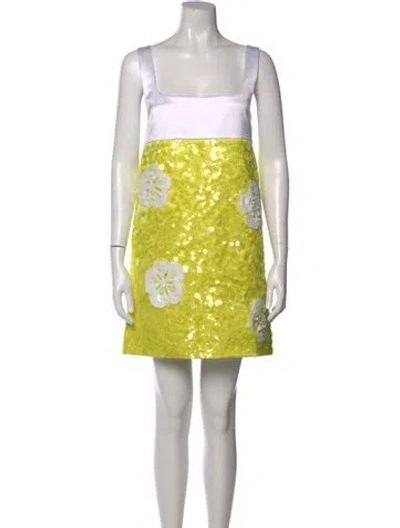 Pre-owned Des_phemmes Printed Mini Dress W/ Tags In Yellow