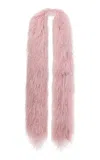 Des_phemmes Real Mongolian Fur Scarf In Pink