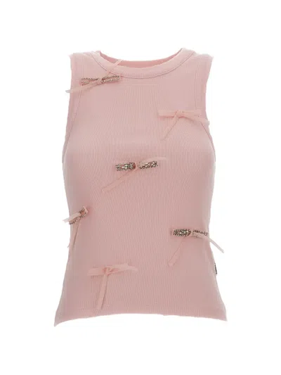 Des_phemmes Ribbon Embellishment Top In Pink