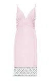 Des_phemmes Sequin-trimmed Midi Slip Dress In Pink