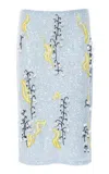 Des_phemmes Sequined Midi Skirt In Blue