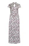 Des_phemmes Sequined Qipao Maxi Dress In Multi