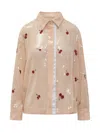 Des_phemmes Sequined Shirt In Pink