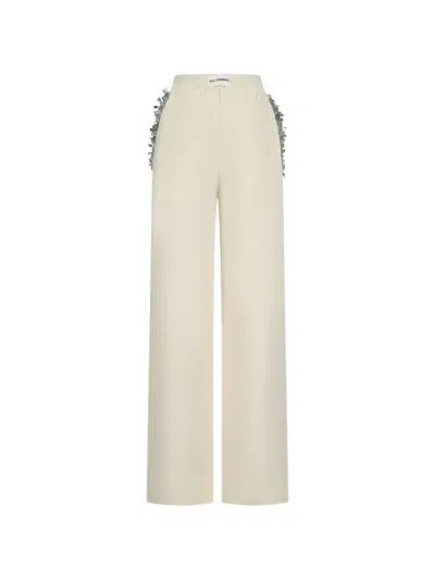Des_phemmes Sequin-embellished Trousers In White