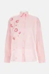 Des_phemmes Crystal-embellished Button-front Shirt In Pink