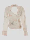 Des_phemmes Crystal Tie Dye Shirt Long Wrap In Multi