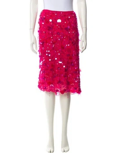 Pre-owned Des_phemmes Silk Knee-length Skirt W/ Tags In Pink