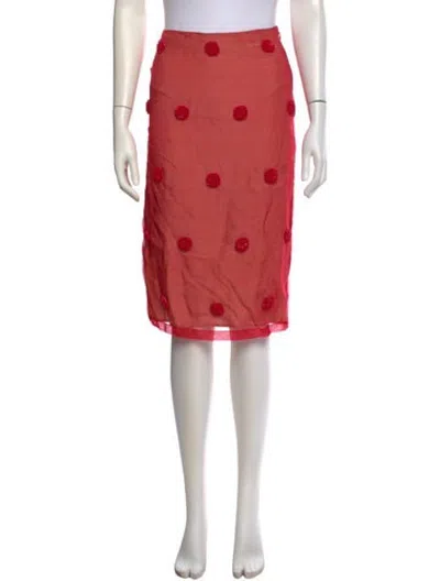 Pre-owned Des_phemmes Silk Knee-length Skirt W/ Tags In Red