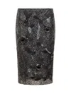Des_phemmes Skirt With Floral Pattern In Black