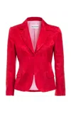 Des_phemmes Slim Jacquard Blazer In Red