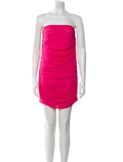 Pre-owned Des_phemmes Square Neckline Mini Dress In Pink