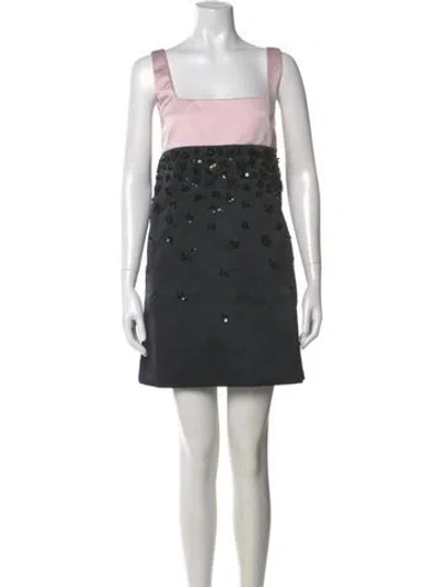 Pre-owned Des_phemmes Square Neckline Mini Dress W/ Tags In Black