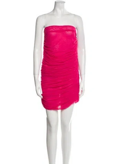 Pre-owned Des_phemmes Strapless Mini Dress In Pink