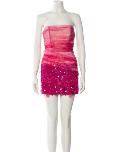 Pre-owned Des_phemmes Strapless Mini Dress In Pink