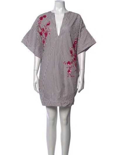 Pre-owned Des_phemmes Striped Mini Dress In Multi
