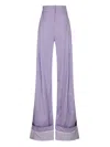 Des_phemmes Striped Trousers In Purple