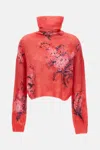 Des_phemmes Floral-print Sweater In Red