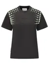 Des_phemmes T-shirt With Rhinestones In Black
