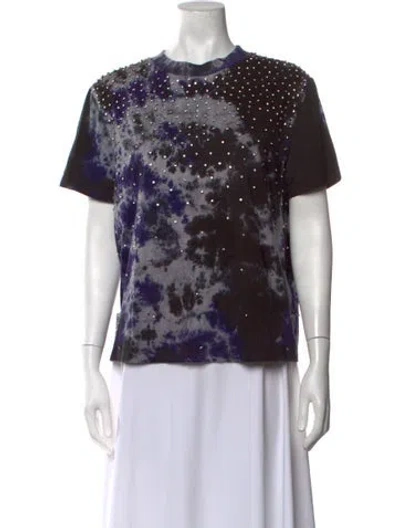 Pre-owned Des_phemmes Tie-dye Print Crew Neck T-shirt In Black
