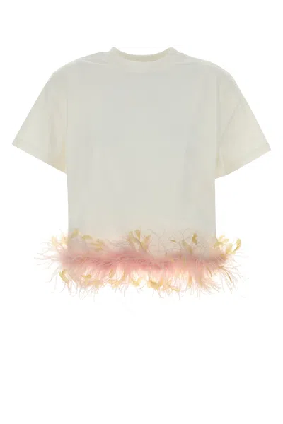 Des_phemmes White Cotton Oversize T-shirt In Neutral