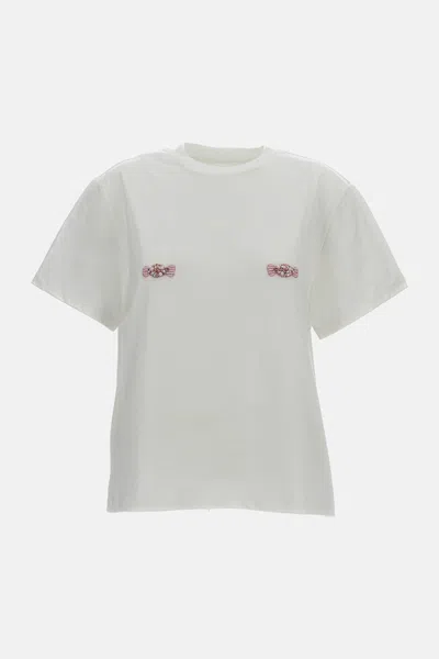 Des_phemmes T-shirt With Embellishments In White