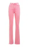 Des_phemmes Washed Denim Skinny Pants In Pink