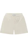 Des_phemmes White Solid Shorts In Neutral