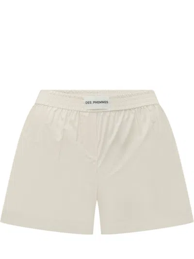 DES_PHEMMES WHITE SOLID SHORTS