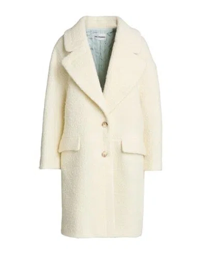 Des_phemmes Woman Coat Ivory Size 4 Virgin Wool, Cotton, Viscose, Polyamide In White