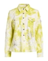 Des_phemmes Woman Denim Shirt Lime Green Size 8 Cotton In Green