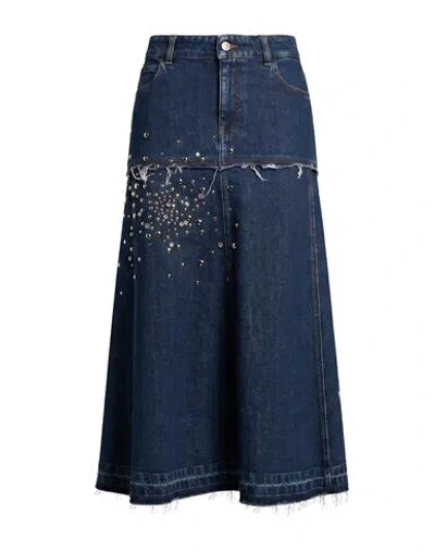 Des_phemmes Woman Denim Skirt Blue Size 4 Cotton, Elastane