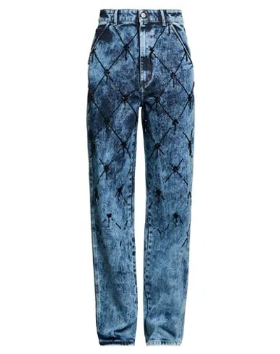 Des_phemmes Woman Jeans Blue Size 2 Cotton, Elastane