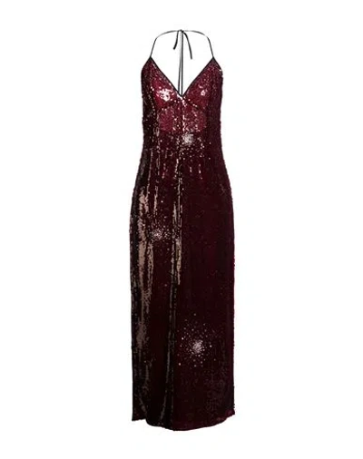 Des_phemmes Woman Maxi Dress Burgundy Size 4 Polyester In Red
