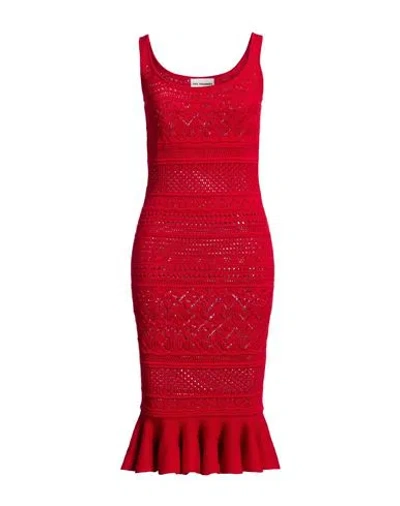 Des_phemmes Woman Midi Dress Red Size S Cotton