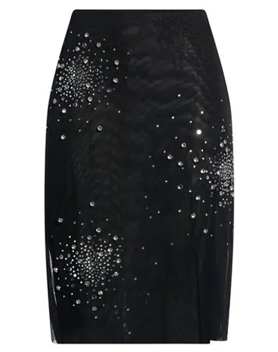 Des_phemmes Woman Midi Skirt Black Size 6 Nylon