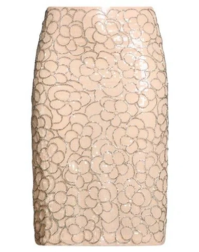 Des_phemmes Woman Midi Skirt Blush Size 6 Viscose In Pink