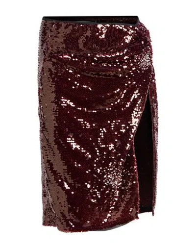 Des_phemmes Woman Midi Skirt Burgundy Size 4 Polyester In Red
