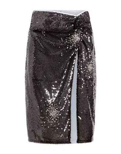 Des_phemmes Woman Midi Skirt Charcoal Size 6 Polyester In Grey