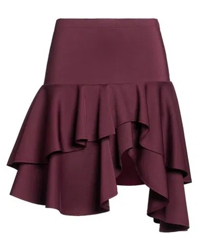 Des_phemmes Woman Midi Skirt Plum Size 4 Polyester, Elastane In Purple