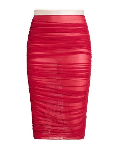 Des_phemmes Woman Midi Skirt Red Size 4 Polyamide, Elastane
