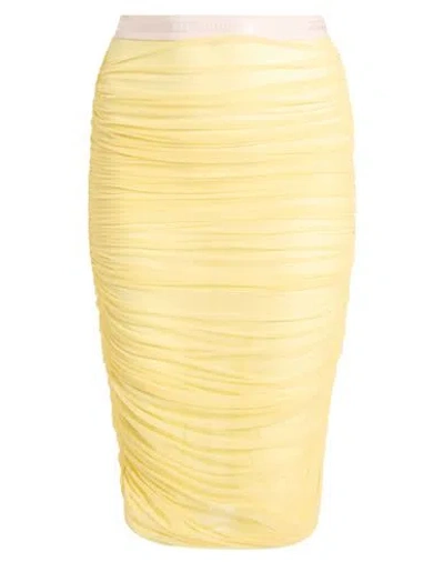 Des_phemmes Woman Midi Skirt Yellow Size 4 Polyamide, Elastane