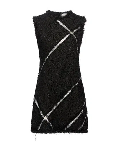 Des_phemmes Woman Mini Dress Black Size 4 Viscose, Cotton