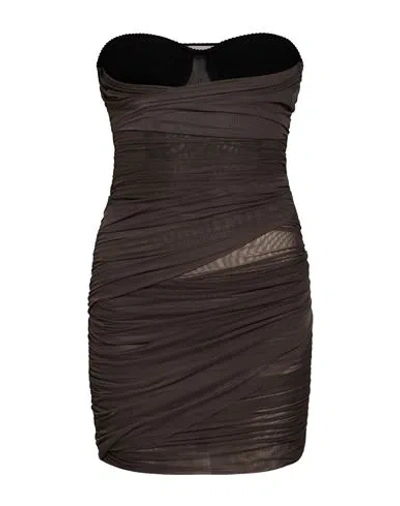 Des_phemmes Woman Mini Dress Grey Size 4 Polyamide, Elastane