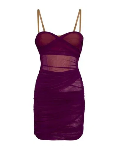 Des_phemmes Woman Mini Dress Mauve Size 4 Polyamide, Elastane In Purple