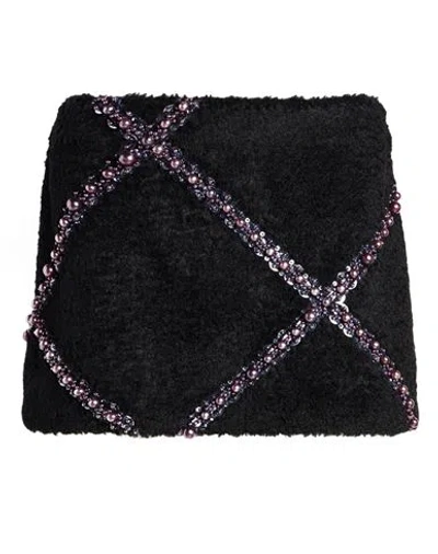 Des_phemmes Woman Mini Skirt Black Size 4 Polyester